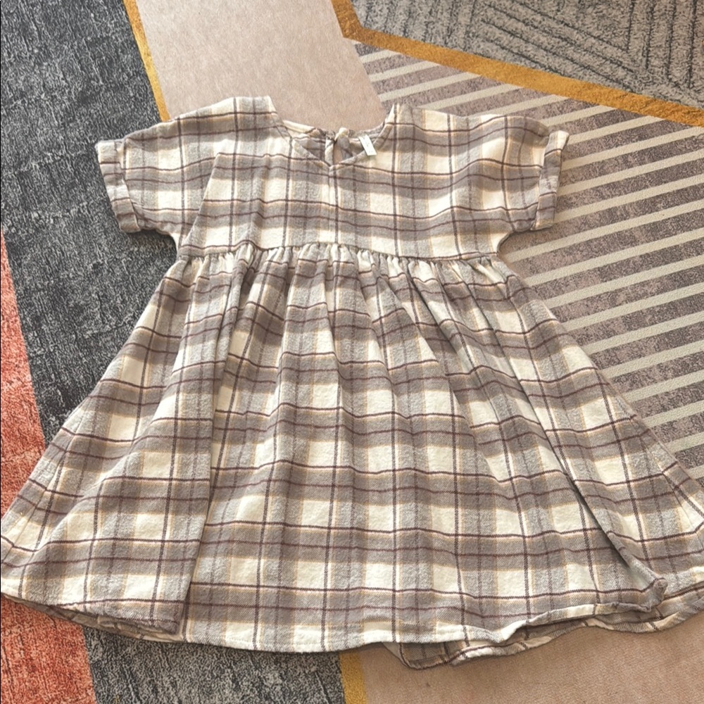 Rylee + Cru Cream and White Pleated Tiered Sundress